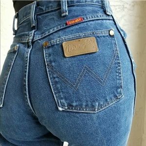 Vtg Wrangler High Waisted Straight Leg Jeans